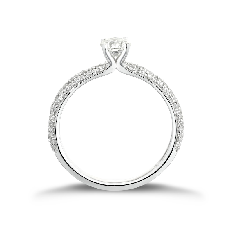 Main Image 3 of 18ct White Gold 0.66ct Total Diamond Solitaire Ring