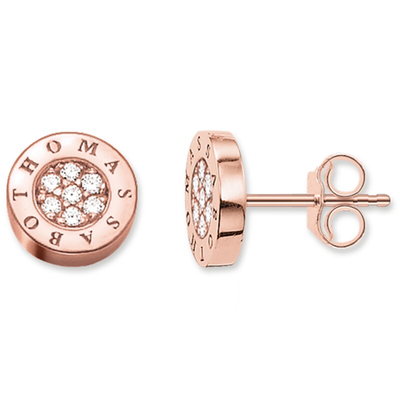 Thomas Sabo Rose Gold Plated Stone Set Studs