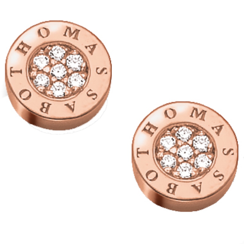 Thomas Sabo Rose Gold Plated Stone Set Studs