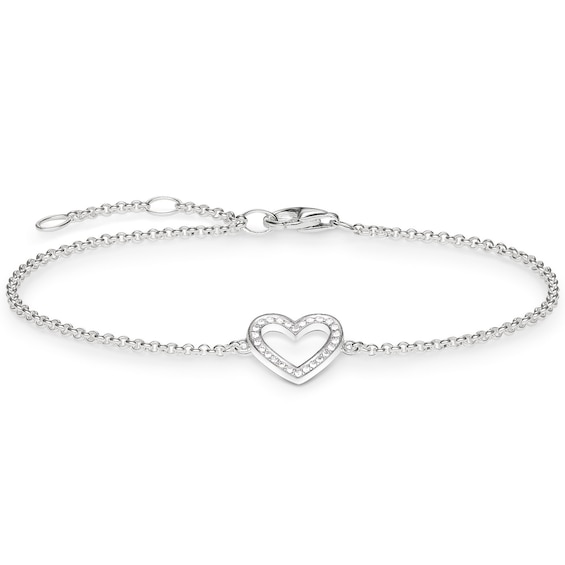 Thomas Sabo Sterling Silver 7 Classic Heart Bracelet