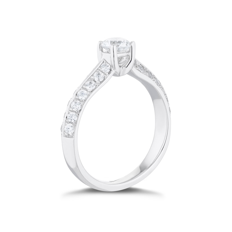 Main Image 2 of The Diamond Story Platinum 1ct Total Diamond Solitaire Ring