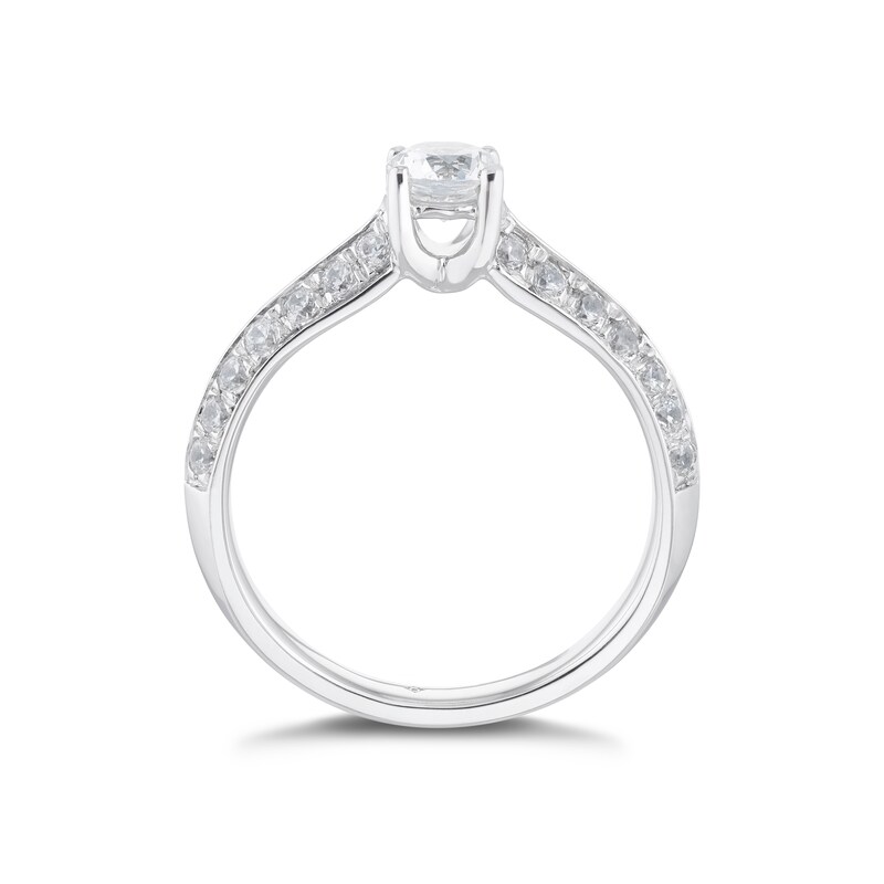 Main Image 3 of The Diamond Story Platinum 1ct Total Diamond Solitaire Ring