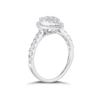 Thumbnail Image 2 of Engagement Ring 18ct White Gold 1ct Total Diamond Marquise Cluster Ring