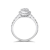 Thumbnail Image 3 of Engagement Ring 18ct White Gold 1ct Total Diamond Marquise Cluster Ring