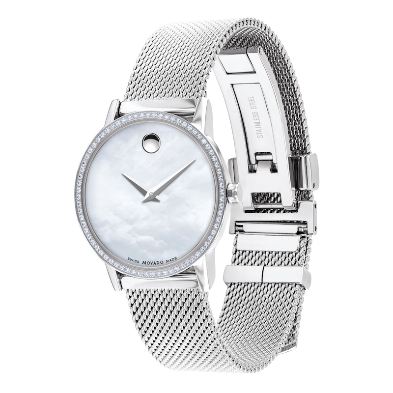 Movado Museum Ladies' Stainless Steel Mesh Bracelet Watch