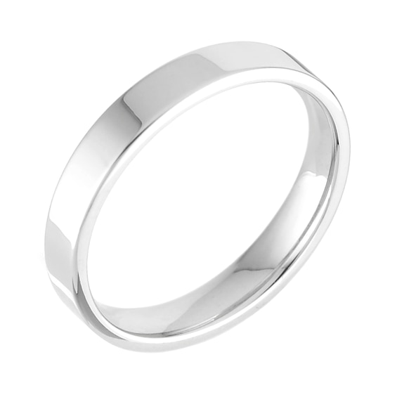 18ct White Gold 3mm Extra Heavyweight Flat Ring