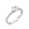 Thumbnail Image 2 of Engagement Ring Platinum 1ct Total Diamond Ring