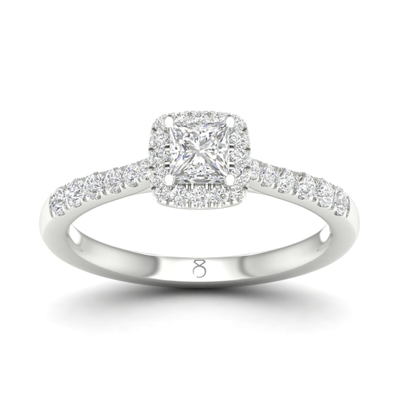 Engagement Ring The Diamond Story 18ct White Gold 0.62ct Diamond Ring