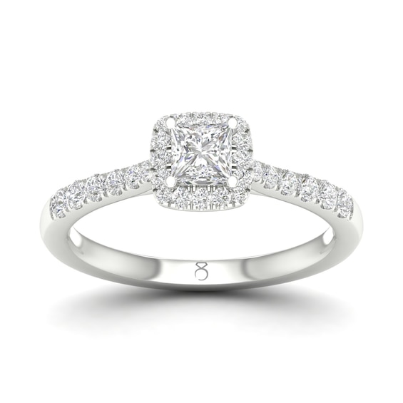 The Diamond Story 18ct White Gold 0.62ct Total Diamond Ring