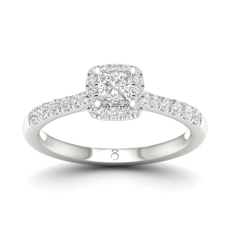Main Image 1 of The Diamond Story 18ct White Gold 0.62ct Total Diamond Ring