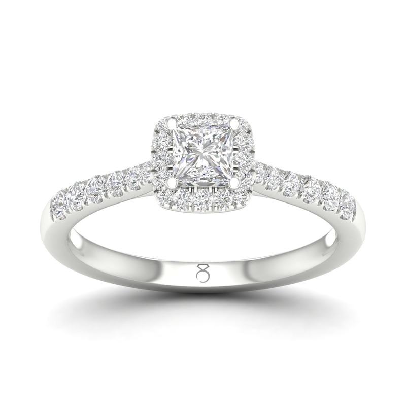 The Diamond Story 18ct White Gold 0.62ct Total Diamond Ring