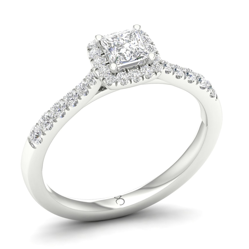 The Diamond Story 18ct White Gold 0.62ct Total Diamond Ring