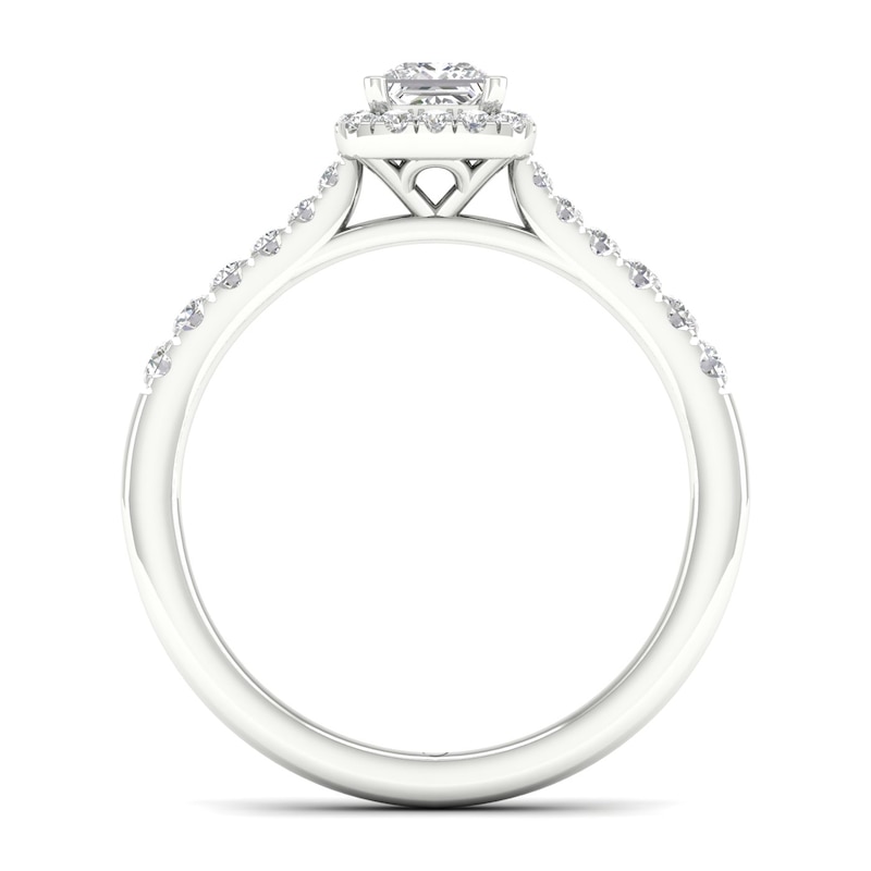 Main Image 3 of The Diamond Story 18ct White Gold 0.62ct Total Diamond Ring