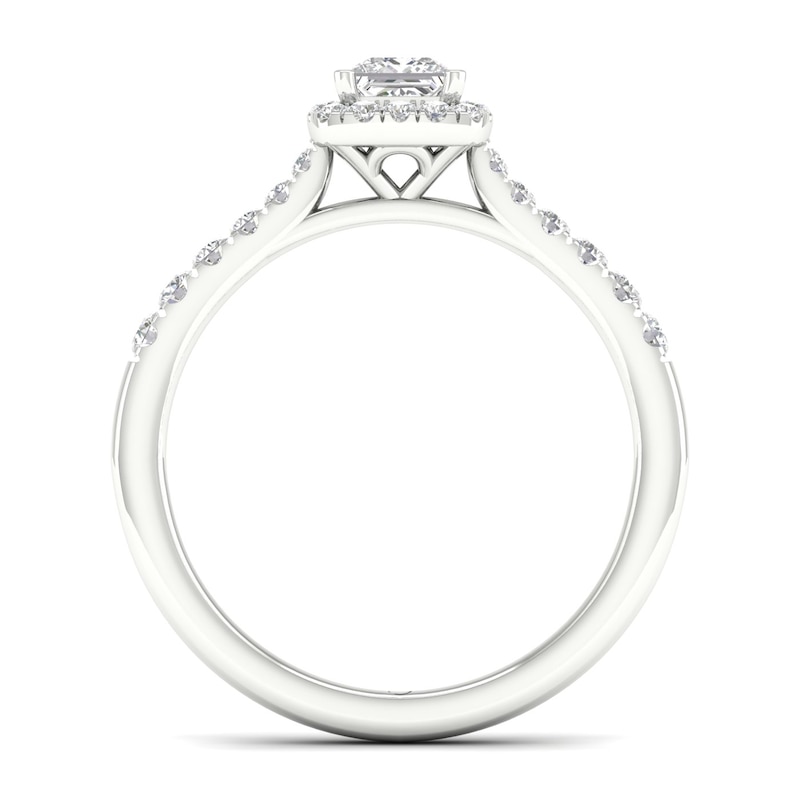 The Diamond Story 18ct White Gold 0.62ct Total Diamond Ring