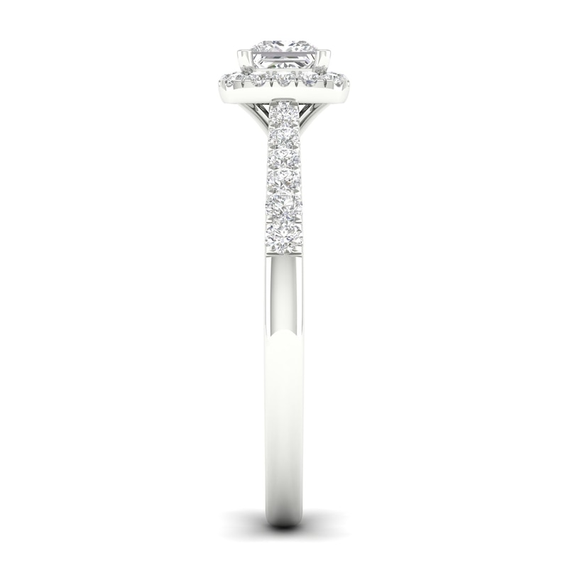 The Diamond Story 18ct White Gold 0.62ct Total Diamond Ring