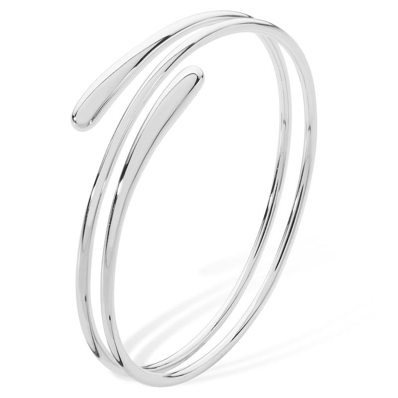 Lucy Quartermaine Silver 925 Coil Drop Bangle