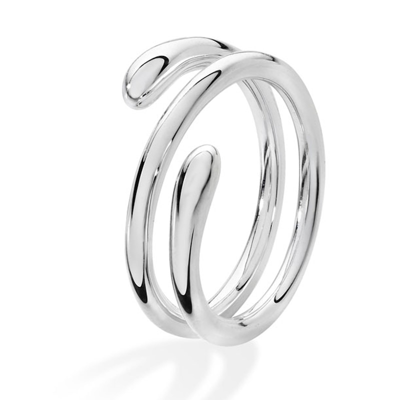 Lucy Quartermaine Silver 925 Coil Drop Ring