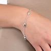 Thumbnail Image 1 of Lucy Quartermaine Silver 925 7 Inch Station Tear Drop Bracelet