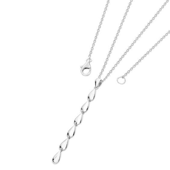 Lucy Quartermaine Silver 925 Long Tear Drop Necklace