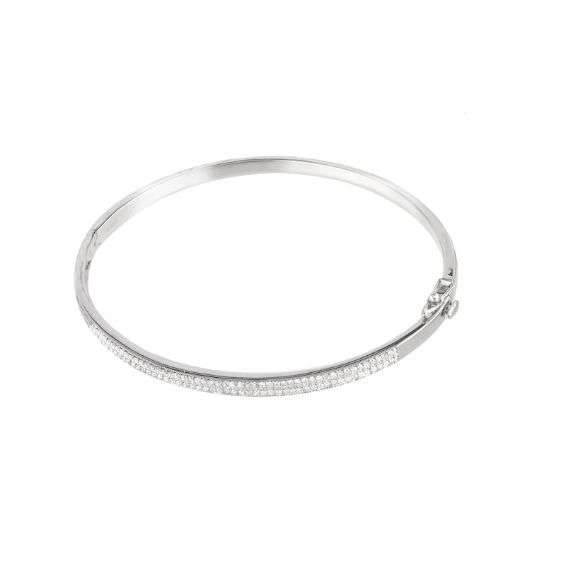 9ct White Gold 0.50ct Diamond Bangle