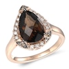 Thumbnail Image 0 of Le Vian 14ct Rose Gold Quartz & 0.29ct Diamond Ring