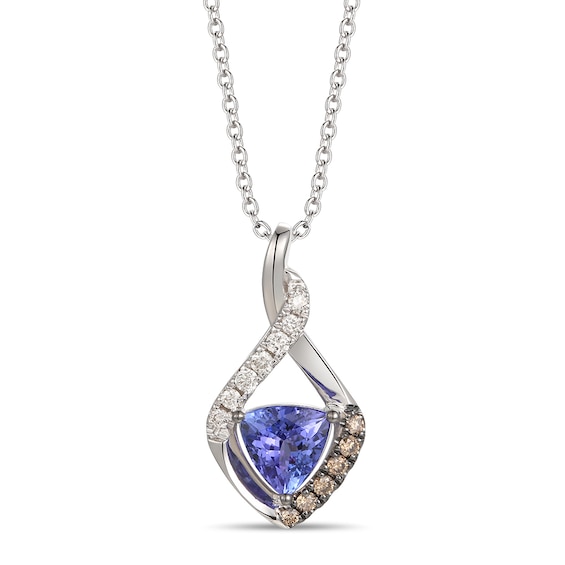 Le Vian 14ct White Gold Tanzanite and 0.23ct Diamond Pendant