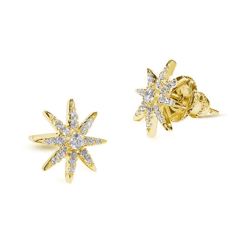 Main Image 1 of CARAT* LONDON Vega Yellow Gold Vermeil Earrings