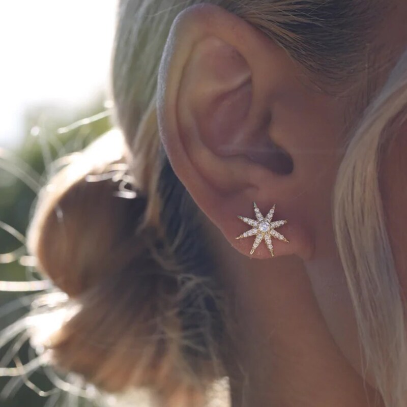 Main Image 3 of CARAT* LONDON Vega Yellow Gold Vermeil Earrings