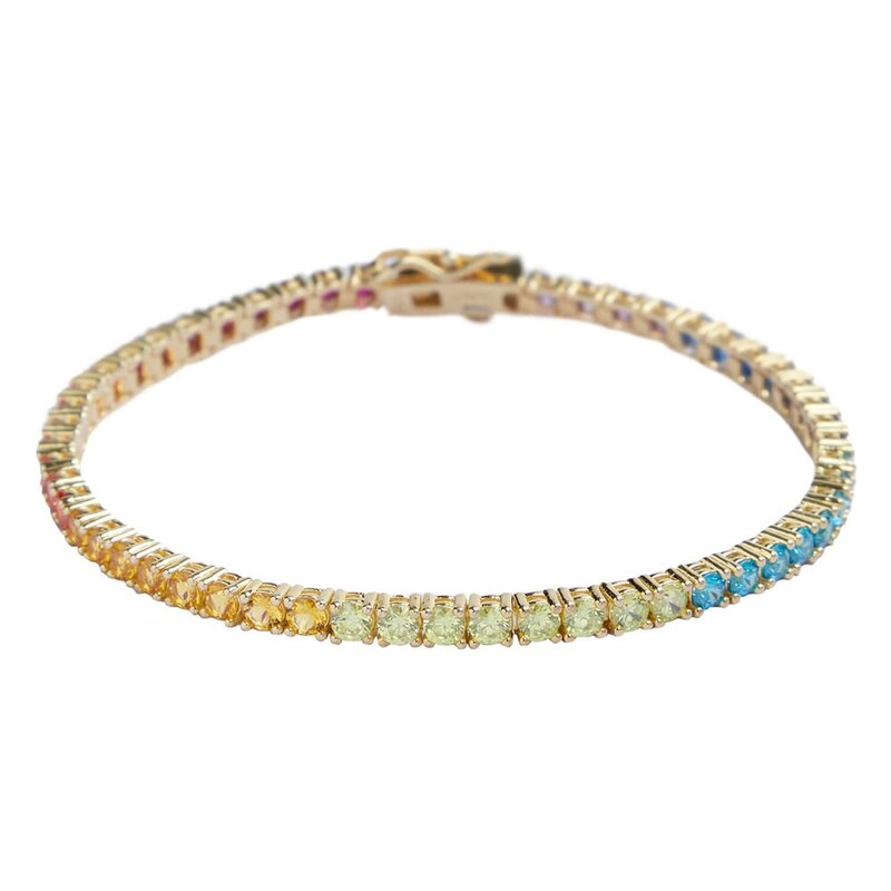 CARAT* LONDON Rainbow Yellow Gold Finish Silver Bracelet