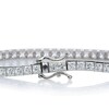Thumbnail Image 2 of CARAT* LONDON Silver CZ Princess Cut Tennis Bracelet 16mm
