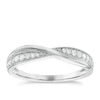 Thumbnail Image 0 of 9ct White Gold 0.15ct Diamond Crossover Wedding Band