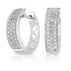 Thumbnail Image 0 of 9ct White Gold 0.25ct Diamond 10mm Huggie Earrings