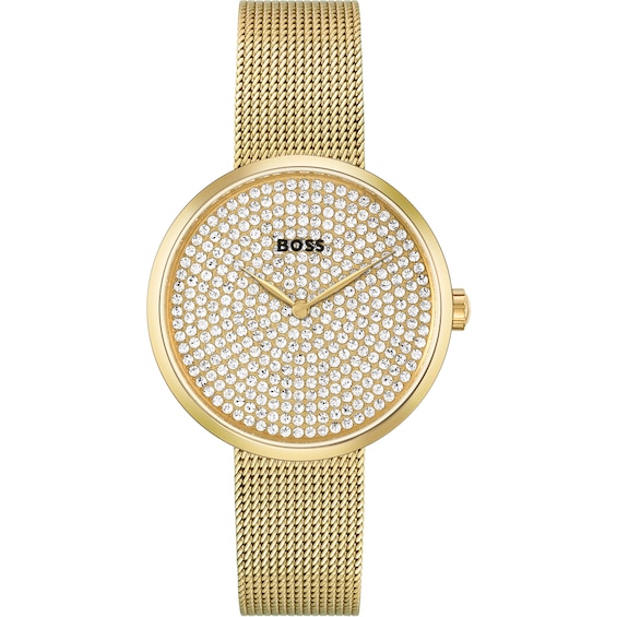 BOSS Praise Ladies’ Yellow Gold Tone Bracelet Watch