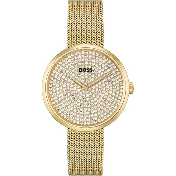 BOSS Praise Ladies’ Yellow Gold Tone Bracelet Watch