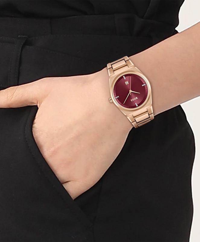 BOSS Steer Ladies' Rose Gold Tone Bracelet Watch