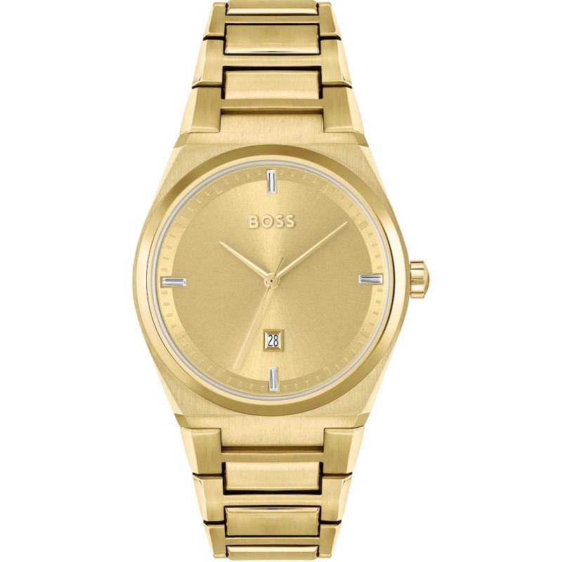 BOSS Steer Ladies' Yellow Gold-Tone Bracelet Watch