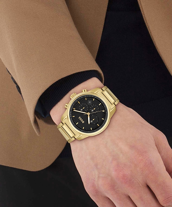 Main Image 4 of BOSS Trace Men's Gold Tone Bracelet Watch
