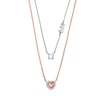Thumbnail Image 0 of Michael Kors Love 14ct Rose Gold Plated Layered Necklace
