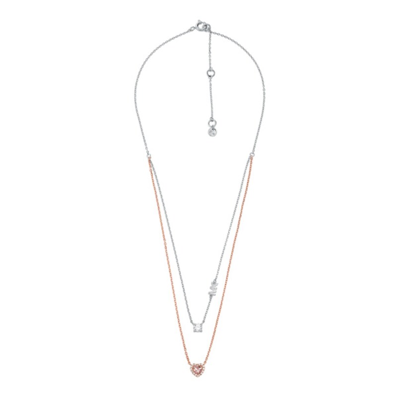 Michael Kors Love 14ct Rose Gold Plated Layered Necklace