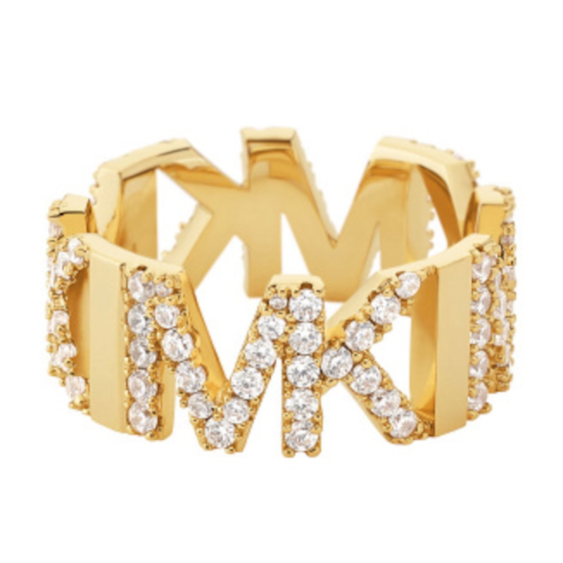 Michael Kors Metallic Muse 14ct Gold Plated Ring Size S