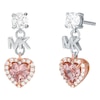 Thumbnail Image 0 of Michael Kors Love 14ct Rose Gold Plated Heart Drop Earrings
