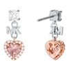Thumbnail Image 1 of Michael Kors Love 14ct Rose Gold Plated Heart Drop Earrings