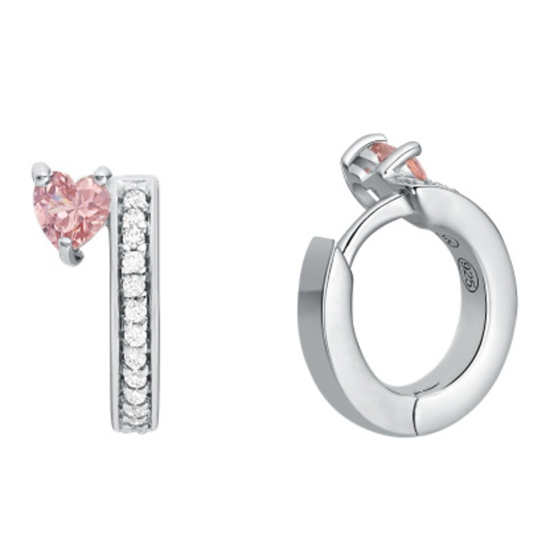 Michael Kors Love Sterling Silver Huggie Earrings