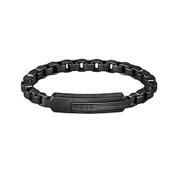 BOSS Orlado Men's Black Stainless Steel Chain Bracelet