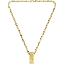 BOSS Carter Men's Gold-Tone Chain Pendant