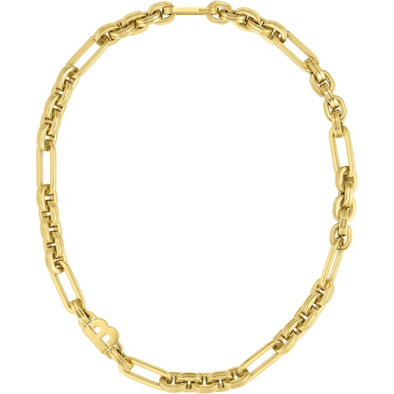 BOSS Hailey Womens Gold Tone Chain Necklace