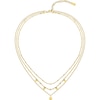 BOSS Iris Gold Tone Crystal Layered Chain Necklace