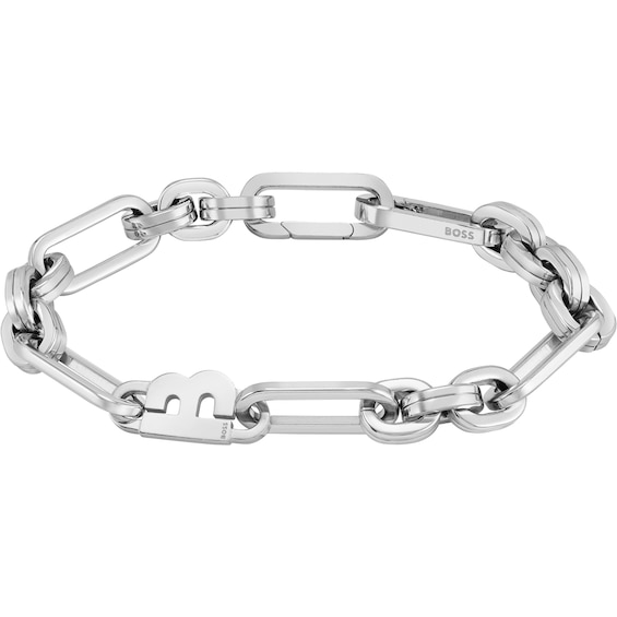 BOSS Hailey Ladies’ Stainless Steel Chain Bracelet