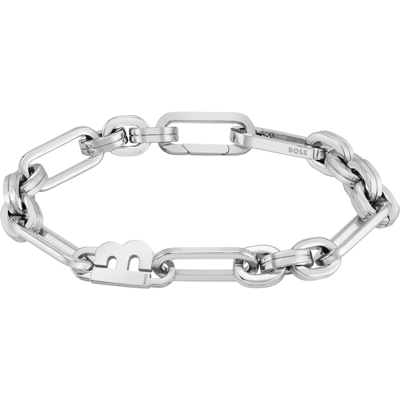 BOSS Hailey Ladies' Stainless Steel 7 Inch Chain Bracelet