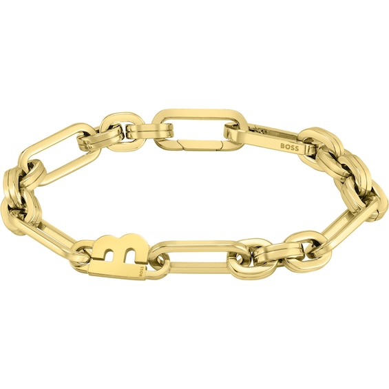 BOSS Hailey Ladies’ Gold Tone Chain Bracelet